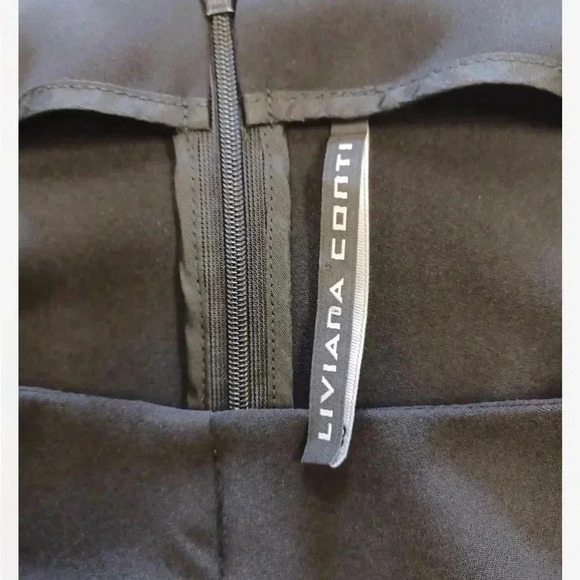 Liviana Conti Black Tan Ling Sleeve Midi Dress Size XL - Picture 11 of 13